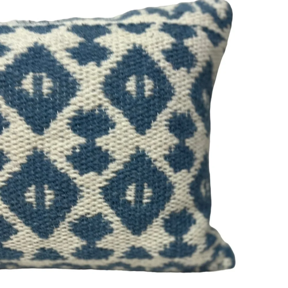 Magnolia Home Joanna Gaines Blue Ivory Wool Blend Loloi Pillow